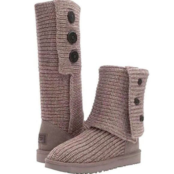UGG Classic Cardy Button Detailed Knit Tall Boots - Picture 11 of 11